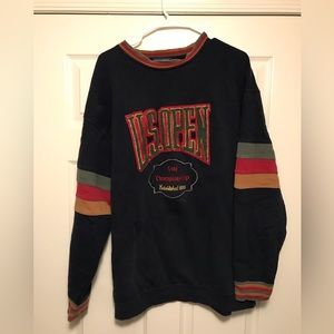 Vintage 90s US Open Golf Crewneck Pullover Striped Rugby Sweatshirt 2XL Mens Vt